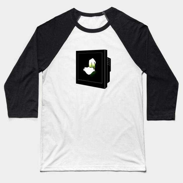 Wired CRT TV Baseball T-Shirt by Wired Designs